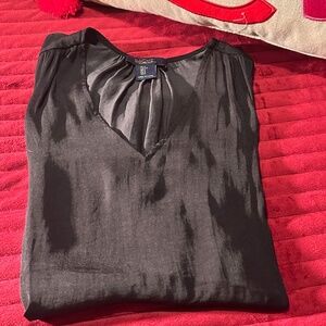 Rachel Ray Black Sleeveless High Low Blouse Size Small